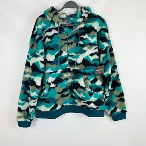 Eddie Bauer We Wander Fleece 1/2-Zip Hoodie L Spearmint